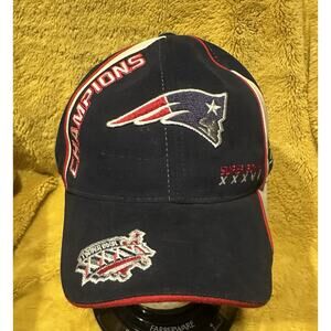 New England Patriots Hat Super Bowl XXXVI 36 Champions Adjustable Reebok Cap
